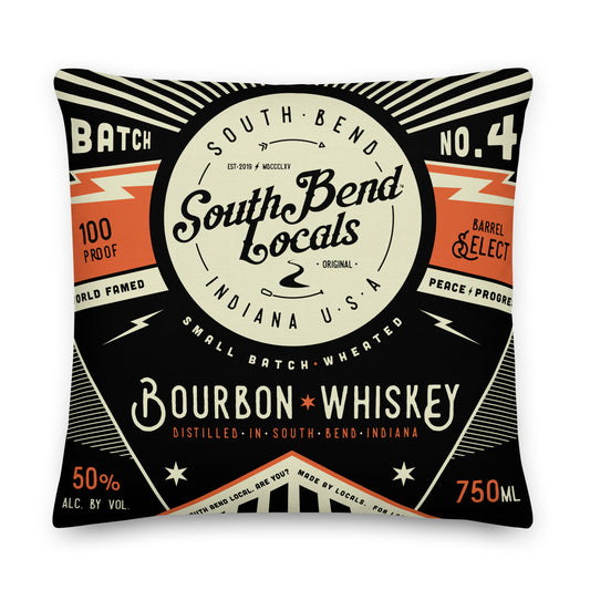 South Bend Locals Bourbon Label Pillow